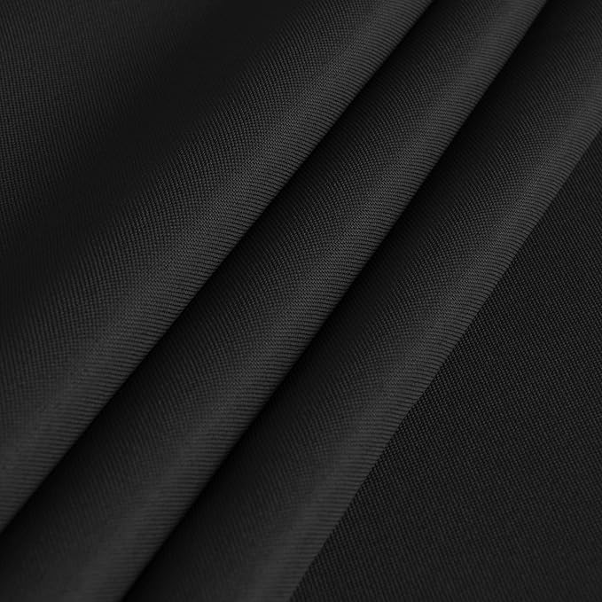 Rectangle Tablecloth - 60 x 84 Inch - Stain and Wrinkle Resistant Washable Polyester Table Cloth, Decorative Fabric Table Cover for Dining Tables, Buffet Parties and Camping, Black